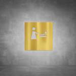 Baby Changing Sign D02 - Polished Brass