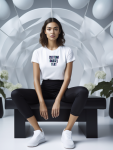 Custom Tees - Small Fitted Tee - White