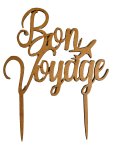 Bon Voyage Wooden Cake Topper