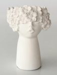 White Flower Face Planter – 29X16CM