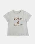 Polo Girls Daniela Silver Grey Printed T-Shirt - 13-14 Grey