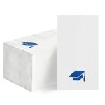 Horaldaily 50 Graduation Class Of 2026 Disposable Paper Decorative Guest Napkins Blue Foil College High School Grad Celebration