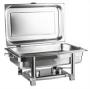 Condere Chafing Dish Rectangular Single Pan Chaffing Dish 10 Litre Stainless Steel - Chafing Dish With One Large Food Pan Removable Lid One