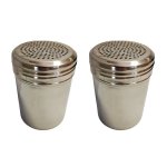 Stainless Steel Shakers - 7CM X 9CM - Bulk Pack Of 2 Shakers
