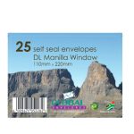110X220 Dl Manilla Windo Envelopes PK25