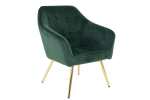 Sonja Occasional Chair Velvet - Gold Metal Frame - Ivory