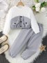 Girl's Outfit Chic & Cool Splicing Long Sleeve Top + Jogger Trousers 2 Pcs Set - Versatile Comfy For Spring/ Fall Casual Wear As Gift