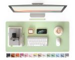 Renmture Pu Mouse Pad Faux Leather Large Desk Pad Home Work Office Accessories Non-slip Desk Mat Waterproof Gaming Pad Desk Blot