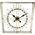 Square Gold Metal Wall Clock SGN2696