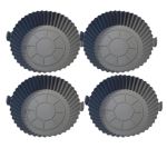 Revup - Washable Air Fryer Silicone Floppy Liners - 4 Pack Grey