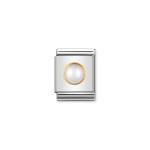 Composable Big Link With Round And White Pearl