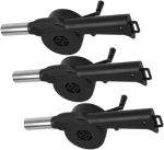 3PCS Portable Hand Crank Blower Outdoor Air Blower For Camping Bbq