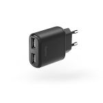 Hama 2 Port Usb-a 12W Charger Black