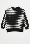 PoP Candy Striped Sweat Top - Black & White