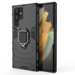 Shockproof Black Panther Magnetic Ring Stan Cover For Galaxy S22 Ultra
