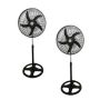 18" Stand Fan - Set Of Two Black