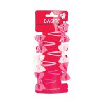 Basics Hair Clips Bow Pink