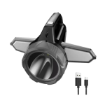 Ashcomonline Portable Solar Powered Lamp With Hanging Hook Pistol Flashlight