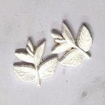 JP744 White Resin Elm Leaf 2'S