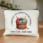 1PC Crochet Lover's Makeup Bag Keep Your Essentials Handy While Crafting