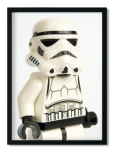Decor Print Portrait Of A Stormtrooper - White Framed A3