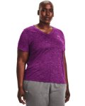 Women's Ua Tech Twist V-neck Short Sleeve - Rivalry 2X