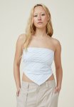 Cotton On Billi Hanky Hem Tube Top - Giselle Geo Seaside Blue