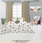 Kids Duvet Set Little Farmer Green Checkered