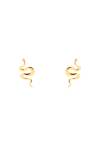 Tiny Snake Studs - Brass With Sterling Silver Pins