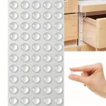 50/100PCS Self-adhesive Rubber & Silicone Door Stop Buffers - Wall-mounted Shock Absorbing Bumpers For Furniture & Cabinet Prote