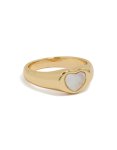 Goldair Gold Plated Stainless Steel Dainty Heart Signet Ring