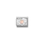Composable Link Silver Heart Pink Coral