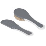 Bebejou Brush And Comb Set- Asstd Colours - Griffin Grey