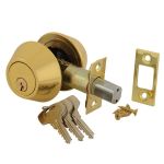 40-D102-0201 Double Cylinder Deadlock - Polished Brass