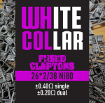 White Collar Coil Purple Fused Clapton 26 2 38 NI80 Set Of 2