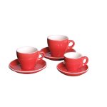 Espresso Cup Red 80ML Set Of 12 Chef& 039 S Depot