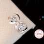 2PCS 925 Sterling Silver Rose Stud Earrings Cubic Zirconia Earrings For Girls Elegant And Classic Jewelry Accessories Perfect For Valentine's Day Birthdays Or Daily Wear