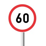 60KM Speed Limit Road Sign R201
