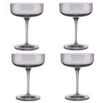 Champagne Coupe Glasses Tinted In Brown-rose Fungi Fuum Set Of 4