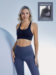 High-intensity Sports Bra For Women Seamless Yoga Tank Top With Integrated Padding Summer Shockproof Sweat-wicking Fitness Runni