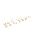 Goldair Gold Butterfly & Ladybird Earrings 4-PACK