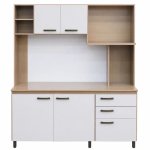 Modern Kitchen Set Nogueira Off White MWBR5750