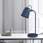 Serenity Table Lamp In Matt Black Pastel Green Matt White |midnight Blue - Midnight Blue