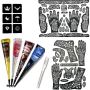 8-PIECE Temporary Tattoo Kit Paste Cones Stencil Templates Drafting Pen