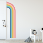 Tall Rainbow Wall Sticker - Large Curve Left