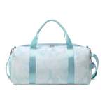 Womens Blue Marble Wet And Dry Gym Bag