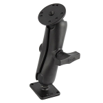 RAM Double Ball Mount With Round & Rectangular Plates