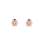 Pink Ladybug Stud Earrings