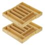 Expandable Bamboo Cutlery Drawer Organiser