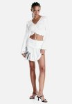 Drawstring-detail Jersey Skirt - Cream